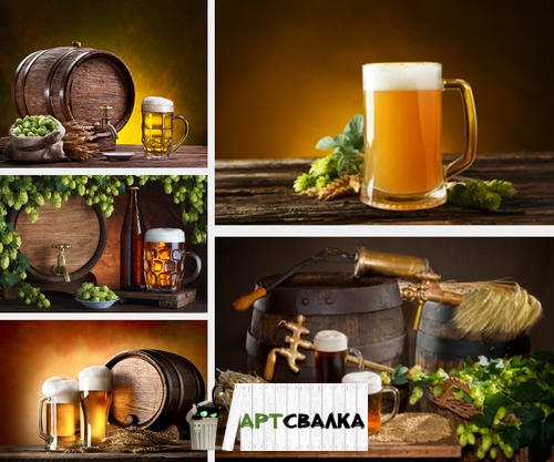 Пиво в бочках и бокалах в HD | Beer in barrels and glasses in HD